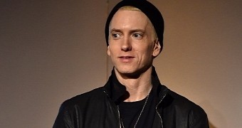 Rapper Eminem at the WSJ Innovator Awards, honoring Dr. Dre and Jimmy Iovine