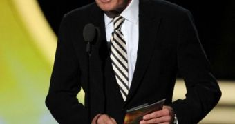 Charlie Sheen at the Emmy Awards 2011, on presenting duties