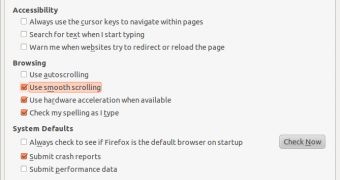 You can enable smooth scrolling in Firefox 10 and earlier versions