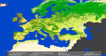 This GlobCorine tool is a pan-European land cover and use map, providing a resolution of 300 meters