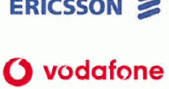 The Ericsson and Vodafone logos