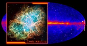 The Crab Nebula flared up five times stronger than usual on April 12, 2011