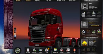Euro Truck Simulator 2 running on Linux