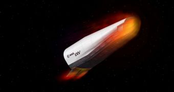 This is a rendition of the IXV during atmospheric reentry. The spacecraft could fly as soon as 2013