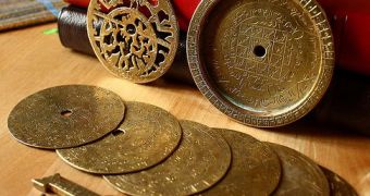 Various parts of an 18th century astrolabe made in North Africa