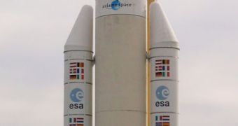 This is the Arianespace 5 delivery system that will be used to launch 6 Eutelsat satellites by mid-2013