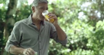 George Clooney loves nothing more than Japanese Kirin beer