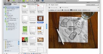 Evernote for Mac user interface