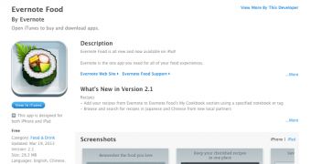 Evernote Food on iTunes