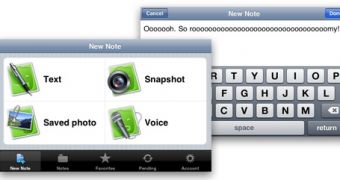 Evernote 2.0 landscape view example