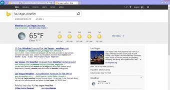 This is the new Bing layout for Windows 8.1 users