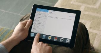 Using iPad 2 (screenshot from Apple's iPad 2 video)