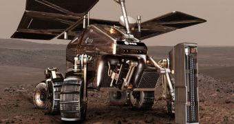 Artist's rendition of ExoMars on the surface of the Red Planet