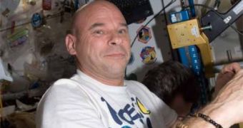 Space tourist Guy Laliberte, while aboard the ISS
