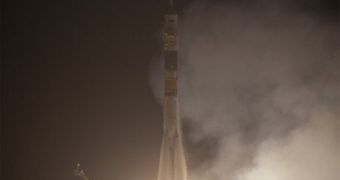 The Soyuz TMA-17 vehicle is seen here launching for the ISS