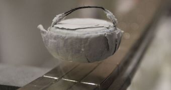 A low-temperature superconductor levitating above magnet