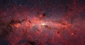 The central region of the Milky Way, as seen in infrared by the NASA Spitzer telescope