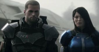 Commander Shepard and Ashley from the cinematic trailer