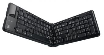 The Matias Folding Keyboard - front view (folded)