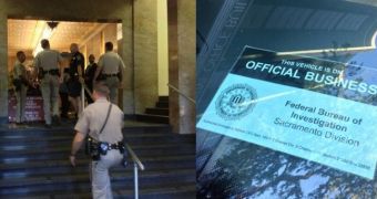 The FBI conducts a search at the Capitol in Sacramento