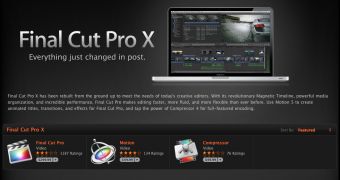 Final Cut Pro X advertised on the Mac App Store