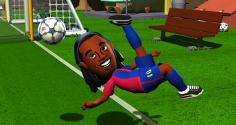 You can see Ronaldinho is not quite "himself" in Footii Party mode on Wii