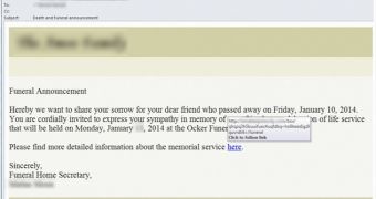 Fake funeral notifications used to distribute malware