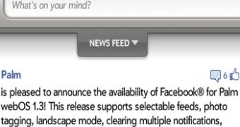 Facebook 1.3 Update for Palm webOS Available