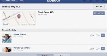 Facebook for BlackBerry PlayBook tablet v2.0
