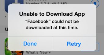 Facebook 6.7.1 download error