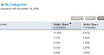Page Views in the US for the week ending November 13, 2010