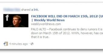 "Facebook ends on March 15" scam