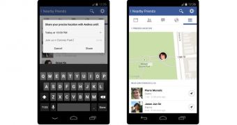 Nearby Friends feature for Facebook for Android (screenshots)