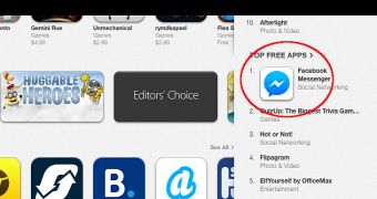 Facebook Messenger is the top downloaded free app
