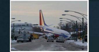 Plane crash photo is posted on the Facebook page for Luton airport
