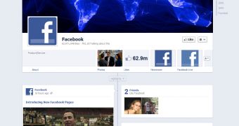 The new "timeline" page design is already active on Facebook's own page