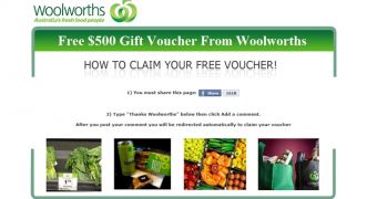Facebook Scam: Free $500 Gift Vouchers from Woolworths