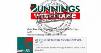 Bunnings Warehouse Facebook scam