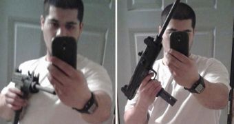 Jules Bahler was detained after posting a photo of himself holding a submachine gun