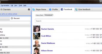 The Facebook integration in the upcoming Skype 5
