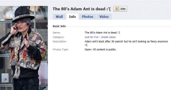 Facebook and Twitter Posts Declare Pop Star Adam Ant Dead