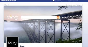 Facebook's First Logout Page Ad Features a Fully Working Bing