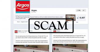 Fake Argos Facebook page (click to see full)