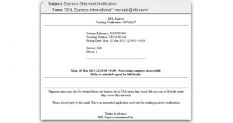 Fake DHL Express Shipment Notifications Used to Spread Malware