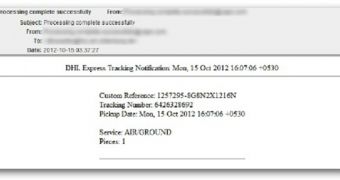 Fake DHL Express email