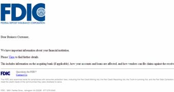 Fake FDIC email