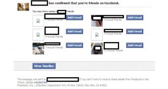Fake Facebook notification