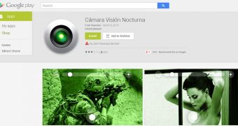 Malicious night vision camera app on Google Play