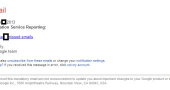 Fake Gmail email