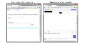 Fake eBay live chat